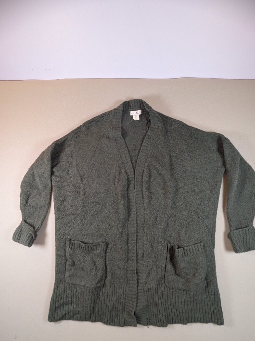 Women's Shrinking Violet Moss Green Cardigan Sweater Size M